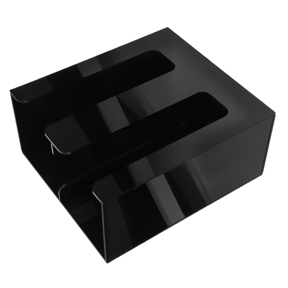 BRIGHTFUFU 1pc Paper Cup Holder for Countertop Black Disposable Cup Organizer Smooth Edges for Coffee Bars Cafeterias Offices and Homes Storage