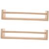 ULDIGI 2pcs Wall-Mounted Wooden Storage Shelves Organizer for Bathroom Kitchen and Living Room Sturdy Wooden Design for Wall Decor and Efficient Space Utilization view 1