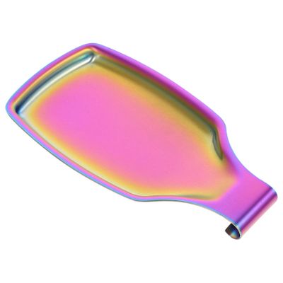 BRIGHTFUFU Stainless Steel Spoon Holder for Kitchen Counter Practical Cooking Utensil Rest Lightweight and Compact Design Elegant Tabletop Decoration for Spoons and Spatulas