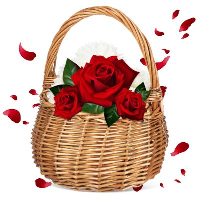WATIIFUFU Handwoven Flower Basket with Handle for Weddings and Home Decor Rustic Storage for Flower Girls Petals and Wedding Favors