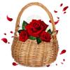 WATIIFUFU Handwoven Flower Basket with Handle for Weddings and Home Decor Rustic Storage for Flower Girls Petals and Wedding Favors view 1