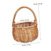 WATIIFUFU Handwoven Flower Basket with Handle for Weddings and Home Decor Rustic Storage for Flower Girls Petals and Wedding Favors view 2