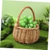 WATIIFUFU Handwoven Flower Basket with Handle for Weddings and Home Decor Rustic Storage for Flower Girls Petals and Wedding Favors view 4