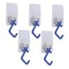 GRIRIW 5pcs Wall-Mounted Mop Hooks Broom Hanger Clip Detachable Head Rack Microfiber Mop Holder Wall Mounted Organizer for Home view 1