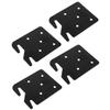 JEWEDECO 4pcs Iron Bed Rail Brackets Bed Frame Hardware Rail Hooks Strong Easy Installation view 1