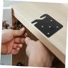 JEWEDECO 4pcs Iron Bed Rail Brackets Bed Frame Hardware Rail Hooks Strong Easy Installation view 2