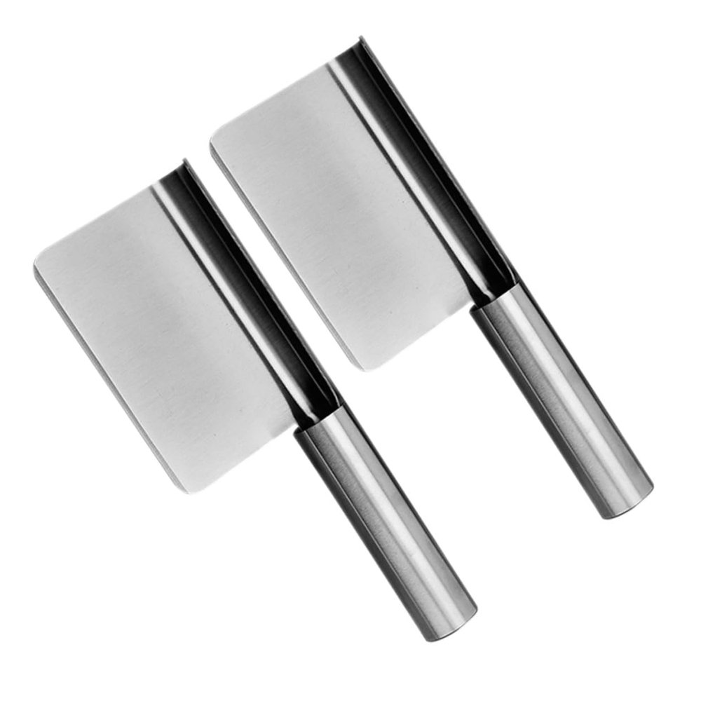 BIUDECO 2pcs Stainless Steel Crumb Scraper for Easy Cleanup Restaurants and Bakeries Tabletop Crumb Cleaner Essential Tool for Servers and Home Use