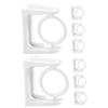 Cabilock 8pcs No-Drill Curtain Rod Holders Rotary Brackets for Easy Installation Versatile Hooks for Shower Curtains Towel Rods and Home Decor view 1
