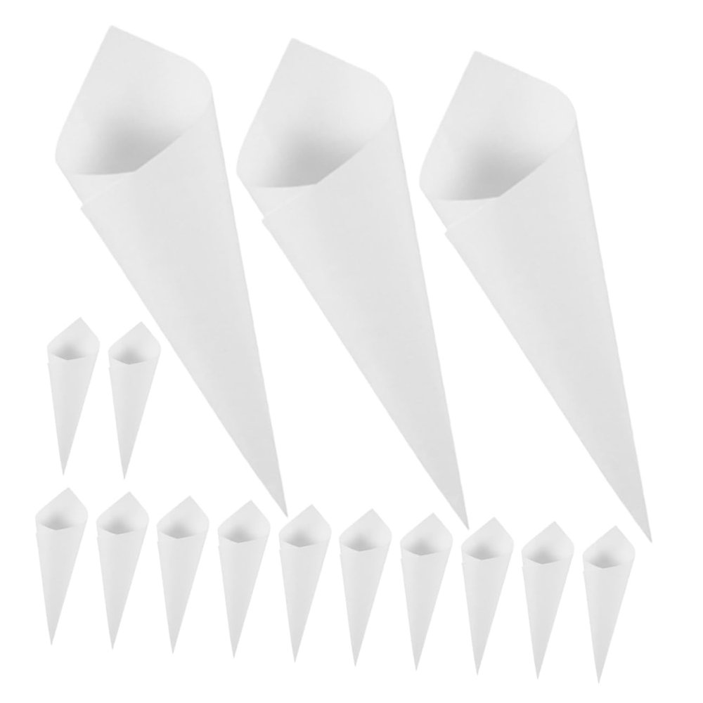 MERRYHAPY 60pcs Kraft Paper Petal Cones for Wedding Confetti Party Decorations and Flower Holders for Bouquets Candies and Confetti Fillings