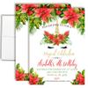 Personalized Poinsettia Unicorn Christmas Invitations Custom Holiday Invite Cards 50 Pack 5x7 Birthday Party Cards With Envelopes - Unique Customized for the Holidays view 1