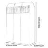 Garment Covers for Clothes Rack/Closet/Hanging Clothes, Garment Bags with Clear Window and Zipper for Closet, for Dry Cleaner, Home Storage(Green,100cm/39in) view 2