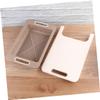 BIUDECO Multifunctional Plastic Cutting Board with Retractable Drain Basket Space-saving Kitchen Chopping Block for Vegetables and Meat Random Color view 3