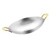 PHENOFICE Hammered Griddle Pan Stainless Steel Cooking Pan Casserole Pot Lid Kitchen Supply view 1