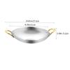 PHENOFICE Hammered Griddle Pan Stainless Steel Cooking Pan Casserole Pot Lid Kitchen Supply view 2