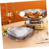 PHENOFICE Hammered Griddle Pan Stainless Steel Cooking Pan Casserole Pot Lid Kitchen Supply view 3