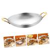 PHENOFICE Hammered Griddle Pan Stainless Steel Cooking Pan Casserole Pot Lid Kitchen Supply view 4