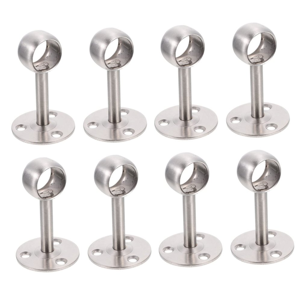ORFOFE 8pcs Closet Rod Support Brackets Ceiling Mount Brackets for Curtain Rods Heavy Duty Multi-Purpose Style Strength