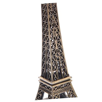 GOOHOCHY 2pcs Iron Eiffel Tower Model Statues for Home Decor Travel Souvenirs and Desk Decoration Vintage Style Metal Ornaments for
