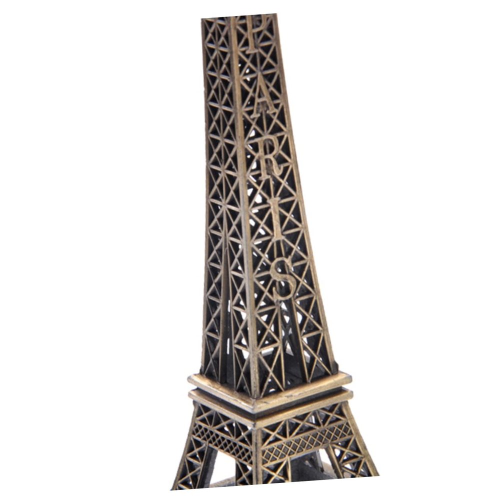 GOOHOCHY 2pcs Iron Eiffel Tower Model Statues for Home Decor Travel Souvenirs and Desk Decoration Vintage Style Metal Ornaments for