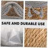 OKUMEYR 1pc Extra Hand Woven Grass Rattan Flower Basket Multi-functional Storage Basket Handle for Nursery Decorative Fruit Snack view 4