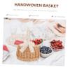 VILLFUL Sturdy Rattan Woven Storage Basket Decorative Flower Container Photo Props for Wedding Decor view 4