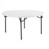 60" Round Lifetime Commercial Grade Nesting Folding Table, Perfect for Any Event! (White Granite, 4 Pack) view 1