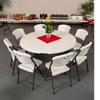 60" Round Lifetime Commercial Grade Nesting Folding Table, Perfect for Any Event! (White Granite, 4 Pack) view 2