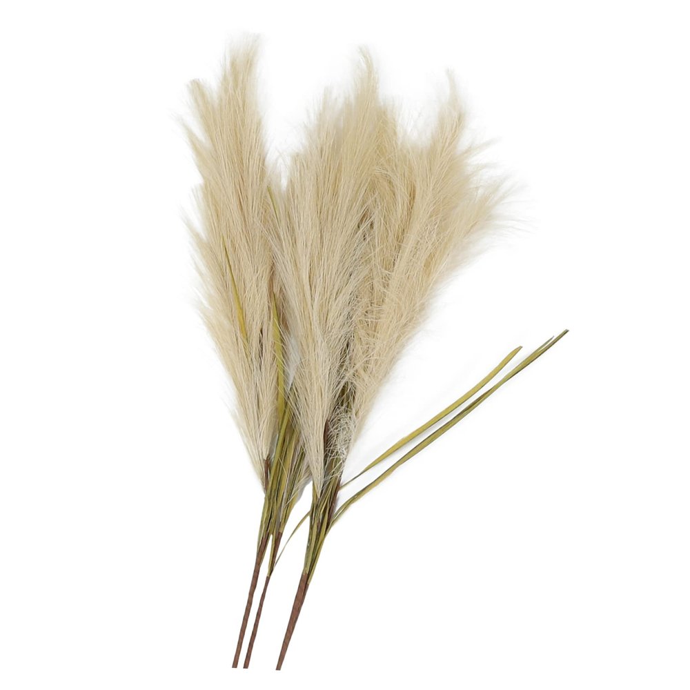 LIFKICH 4pcs Artificial Phragmites Plant for Home Decoration Simulated Greenery Arrangements Soft for and Flower Arranging