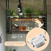 23-69 Inch Metal Wall Mounted Wine Rack, Bar Cabinet with Glass Holder, Floating Shelves for Kitchen with LED Light, Bar Liquor Bottle Display Shelf for Kitchen Bar Decoration,1.4m/55in view 3