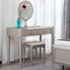 XOBRJQZ Elegant Modern Makeup Vanity Desk with Mirror, Small Dressing Table for Bedroom, Makeup Table with 2 Drawers view 2