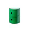 BSNRSNMFA Round Night Stand, 2/3/4 Layer Plastic Bedside Table with Storage, Nightstand with Sliding Doors, Modern End Table for Living Room, Bedroom, Bathroom(Green,15.7x13.6in) view 1
