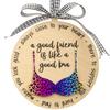 2 Pcs Thick Thighs Sister Ornaments for Christmas Tree, Big Sis Ornament 2024, Funny Sister Gifts, Fun Keepsake, Love You Sis, BFF Gifts for Women view 2