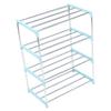 SOESFOUFU Shoe Rack Storage Organizer 4 Tier Home Shoes Holder Space-Saving Easy to Clean Stainless Steel Plastic view 1