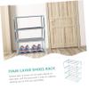 SOESFOUFU Shoe Rack Storage Organizer 4 Tier Home Shoes Holder Space-Saving Easy to Clean Stainless Steel Plastic view 3