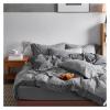 Retro Style | Double Layer Gauze Four Piece Set of Cotton Bed Sheets, Quilt Covers, Buttons, Light Luxury Bedding,Bed view 3