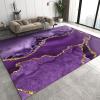 2' x 3' Rug Purple Gold Marble Area Rug, Luxurious Purple Gilded Texture Rugs for Living Room, with Non-Slip Backing Indoor Carpet for Living Room Bedroom Kitchen Entryway Floor Mat view 1