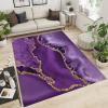 2' x 3' Rug Purple Gold Marble Area Rug, Luxurious Purple Gilded Texture Rugs for Living Room, with Non-Slip Backing Indoor Carpet for Living Room Bedroom Kitchen Entryway Floor Mat view 2