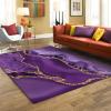 2' x 3' Rug Purple Gold Marble Area Rug, Luxurious Purple Gilded Texture Rugs for Living Room, with Non-Slip Backing Indoor Carpet for Living Room Bedroom Kitchen Entryway Floor Mat view 3