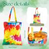 Shinylin 12 Pcs Tie Dye Canvas Tote Bags Bulk Book Lovers Tote Bag Book Club Gift Totes for Birthday Party Valentine's Day Women Gift view 4