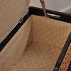 MKYOKO Woven Seagrass Storage Ottoman,Rustic Farmhouse Wicker Trunk,End of Bed Bench Chest,Wood Footrest Stool for Livingroom,Rattan Woven Storage,Wood,28x16x18in view 2