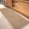 LPFKYT Waffle Bath Mat, Waffle Knit Bath Mat, Waffle Bath Mat Runner, Upgraded Waffle Runner Rug, Super Absorbent Non Slip Washable, Rubber Backed Mats for Floor (Brown, 17.9 * 25.5 in) view 2