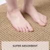 LPFKYT Waffle Bath Mat, Waffle Knit Bath Mat, Waffle Bath Mat Runner, Upgraded Waffle Runner Rug, Super Absorbent Non Slip Washable, Rubber Backed Mats for Floor (Brown, 17.9 * 25.5 in) view 3