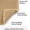 LPFKYT Waffle Bath Mat, Waffle Knit Bath Mat, Waffle Bath Mat Runner, Upgraded Waffle Runner Rug, Super Absorbent Non Slip Washable, Rubber Backed Mats for Floor (Brown, 17.9 * 25.5 in) view 4