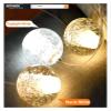 Ceiling Lamp 26-Light Crystal Chandeliers High Ceiling Dome Pendant Lights Seeded Glass Shade Flush Mount Long Hanging Chandelier Fixture for Foyer Entryway Stairwell Lighting Deco,Daylight White view 2