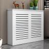 Modern Style Radiator Cover Cabinet with Top Storage Shelf, Slatted Design Heater Cover for Bedroom, Living Room (100*80*20cm/39.4*31.5*7.9in) view 1