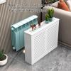 Modern Style Radiator Cover Cabinet with Top Storage Shelf, Slatted Design Heater Cover for Bedroom, Living Room (100*80*20cm/39.4*31.5*7.9in) view 3