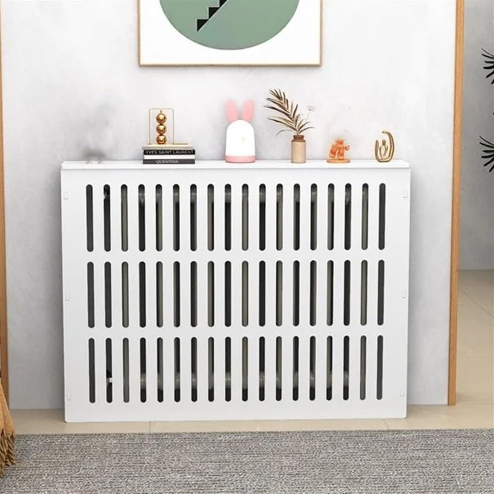 Kwimebek Modern Radiator Cover, 4-Sided Heating Cabinet Shelf, White, 23.6 * 7.9 * 23.6in, Living Room & Bathroom