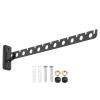 uxcell 1 Pcs 14.76x1.3 Inch Wall Mount Clothes Hanger, Foldable Clothes Drying Rack, Laundry Hanger Dryer Rack Coat Hook for Bedroom Bathroom Wardrobe, Black view 1