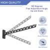 uxcell 1 Pcs 14.76x1.3 Inch Wall Mount Clothes Hanger, Foldable Clothes Drying Rack, Laundry Hanger Dryer Rack Coat Hook for Bedroom Bathroom Wardrobe, Black view 3