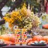 Fall Sensory Bin Items, Fall Vase Filler Decor 90Pcs/Set Faux Pearl Water Gel Bead Floating Candle Vase Filler Waterproof Small Fall Decorations for Thanksgiving Table Party Style 2 view 2